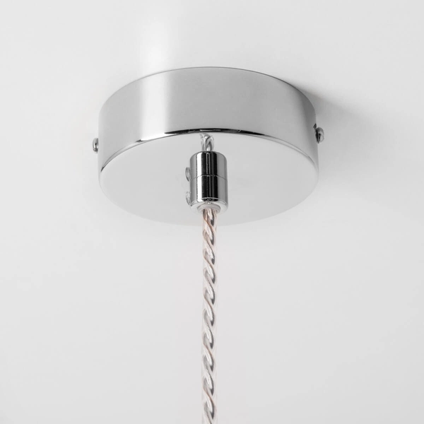 Wisząca lampa GEM P0389-03D-F4AC szklana metalowy tuby chrom przezroczyste