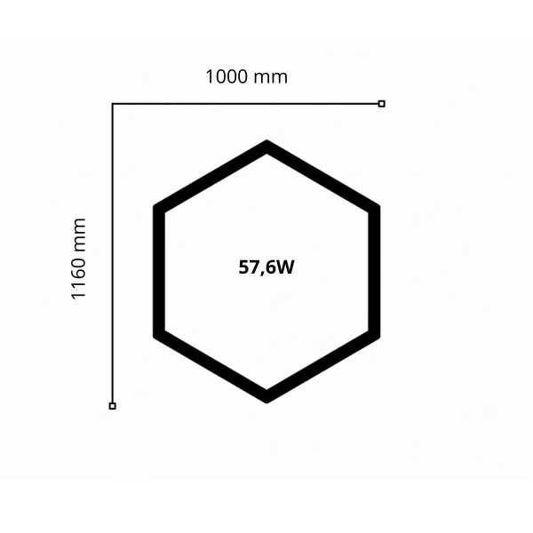 Sufitowy panel do warsztatu HEX-565-Y1-V5-PS1 LED 58W 4000K IP54 biały