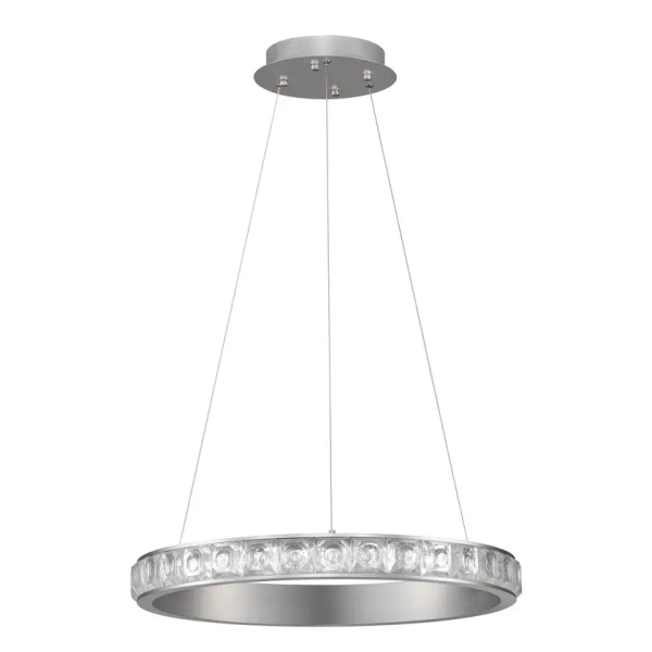 Wisząca lampa z kryształkami MONTALO LE45402 LED 35W 3000K glamour srebrna