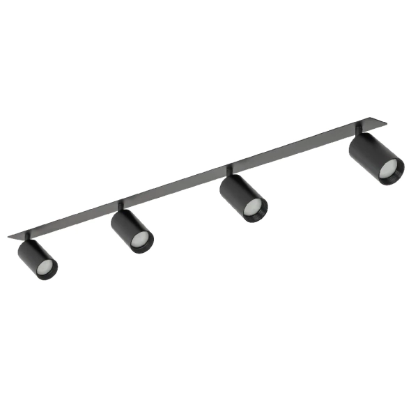 Podłużna regulowana sufitowa lampa Amis 10809 tubki czarny