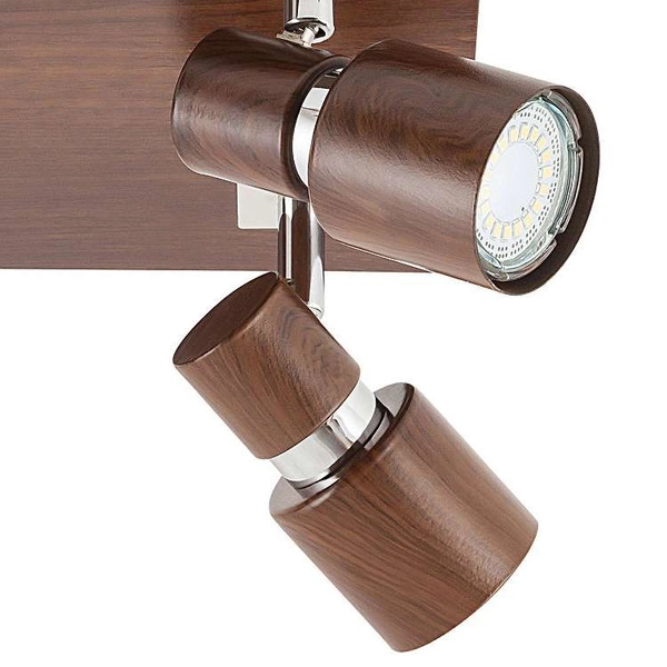 Plafon LAMPA sufitowa MERKUR 6008 Rabalux metalowa OPRAWA kwadratowa regulowane reflektorki wenge