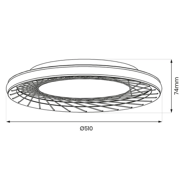Plafon kuchenny Nest ML0523 Milagro LED 38W 4000K siatka biały czarny