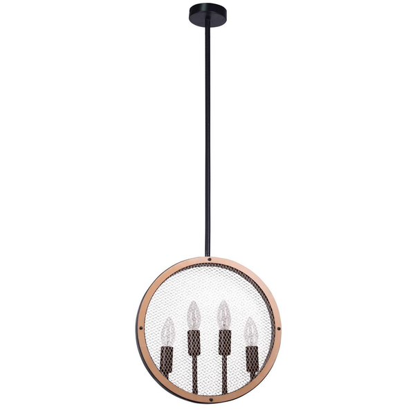LAMPA wisząca ARETE 312907 Polux rustykalna OPRAWA okrągła ZWIS świecznikowy złoty czarny