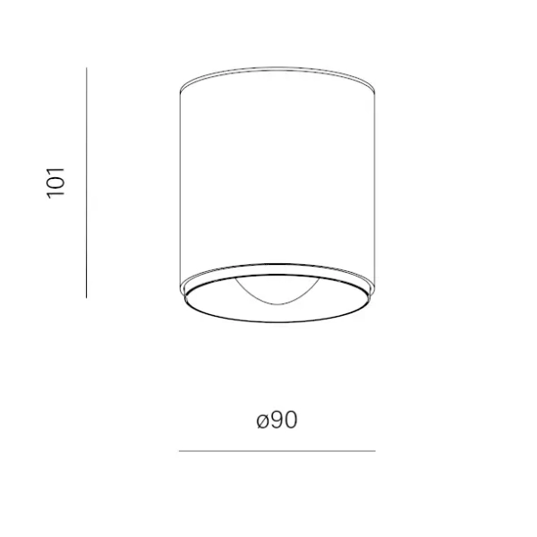 Lampa sufitowa do łazienki czarna QRLED next downlight LED 6W 3000K spot IP44 47063-L930-W3-00-12