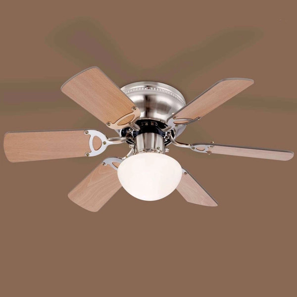 LAMPOWENTYLATOR sufitowy UGO 0307 Globo drewniana OPRAWA plafon WIATRAK z regulacją obrotów nikiel brązowy grafitowy