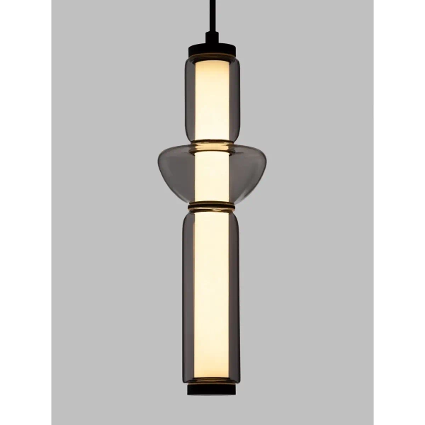 Szklana lampa wisząca GLORICA LE45190 LED 13W 3000K szary