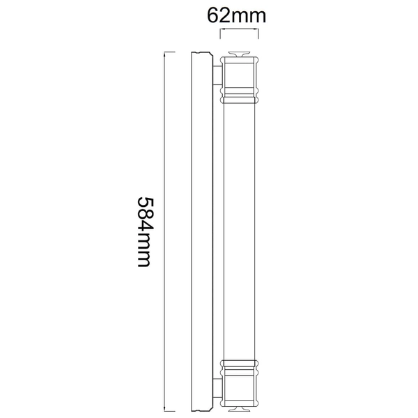 Kinkiet nad lustro Omi Parette naścienna lampa LED 13W czarna