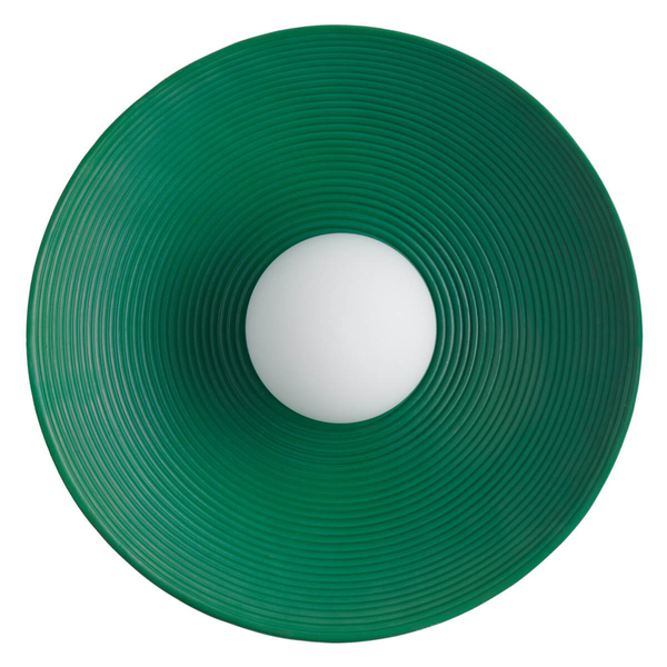 Ryflowana lampa ścienna ILUSIONI ST-F059 GREEN do jadalni zielona biały