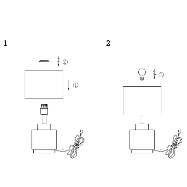 Biurkowa LAMPKA stojąca COUS 106606 Markslojd abażurowa LAMPA stołowa biała niebieska antyczna