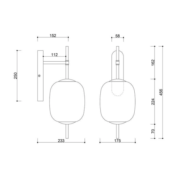 Łazienkowa lampa ścienna Epli Mini EMK110S0 szklana IP44 biała