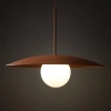 Nowoczesna wisząca lampa Slate 10911 mleczna kula ceglany