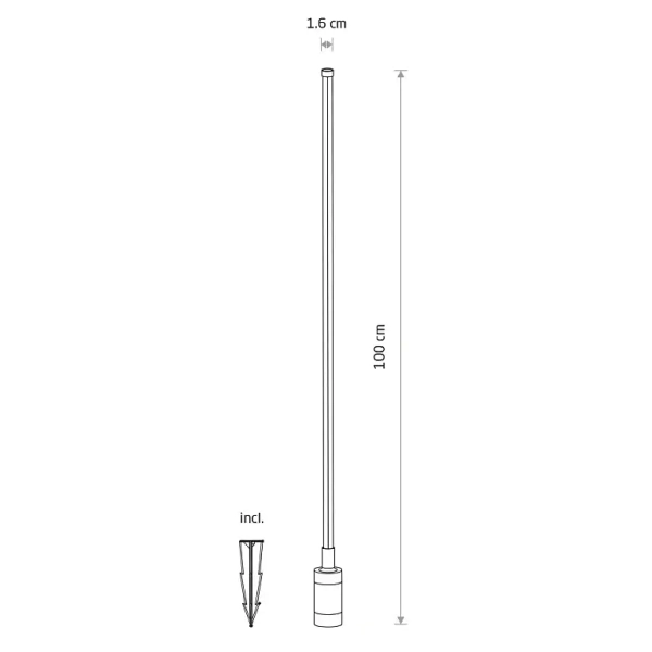 Ogrodowa lampa ze szpikulcem ZURI LED 11547 LED 12W 3000K czarna