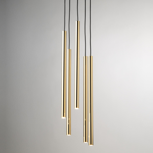 Wisząca lampa do jadalni Sopel 40739 Sigma zwis złota czarna