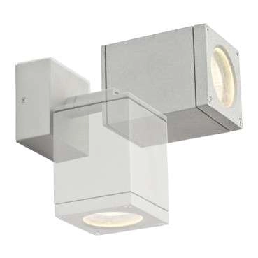 Kostka LAMPA ścienna RICO R10391 Redlux regulowana OPRAWA metalowa reflektor kinkiet cube srebrnoszary