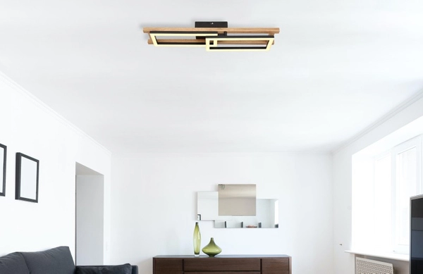 Lampa sufitowa regulowana Illa 67266D LED 20W czarna drewno