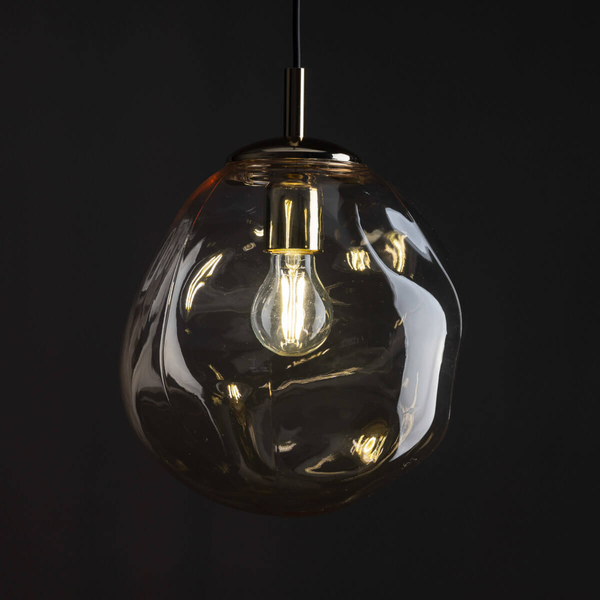 Wisząca lampa nad stół Sol 10083 do kuchni nieregularna czarna złota