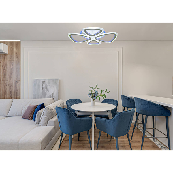 Biała lampa sufitowa DRS2013 WH LED 77W 3000K - 6000K nowoczesna