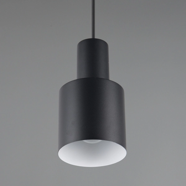 Wisząca lampa ELIOR DL132319400 Trio walec tubka do kuchni czarna