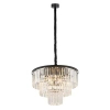 Lampa wisząca Cristal 7616 kryształy zwis przezroczysty czarny