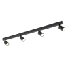 Techniczna sufitowa lampa Nex 10792 tubki na belce czarny