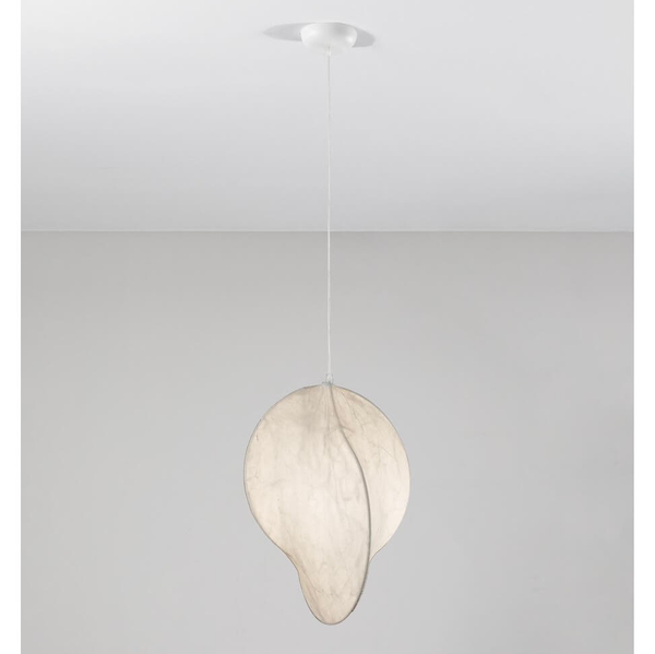 Lampa wisząca nad łóżko CHANCAY LE44597 jedwabna biała