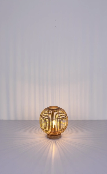 Stojąca lampa Hildegard 15368T ekologiczna lampka bambus