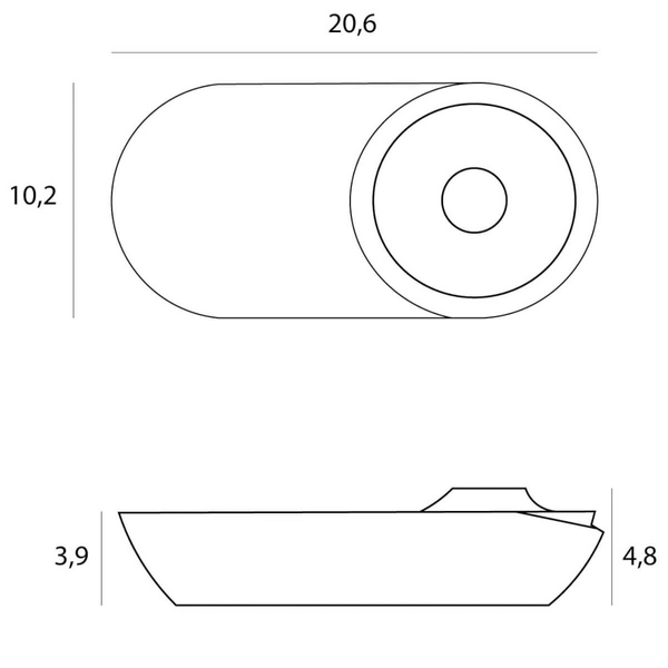 Lampa sufitowa z regulacją VECTOR C0267 LED 10W 3000K biała