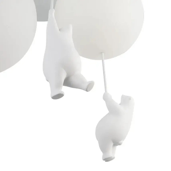 Sufitowa lampa dziecięca Balu CL0111 misie kule biały