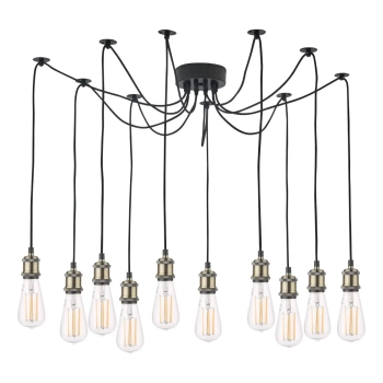 Pajęcza wisząca lampa Waco WAC2375 do salonu zwisające kable czarny