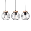 Potrójna lampa wisząca Sorana 99236/76 loftowa metalowa czarna