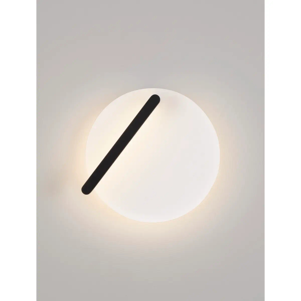 Lampa ścienna okrągła GALURCA LE45546 LED 15W 2700K metalowa czarna biała