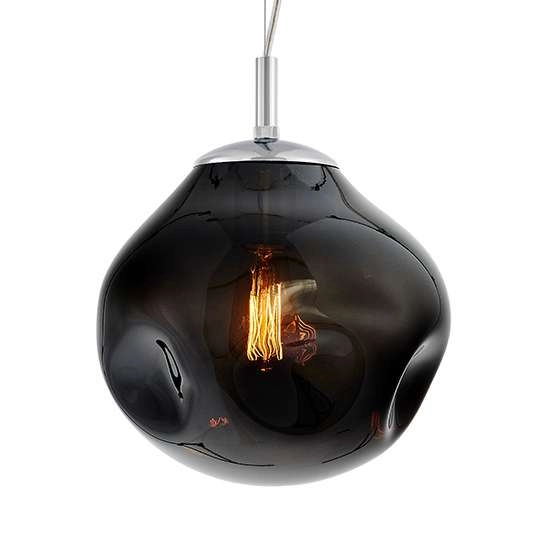 LAMPA wisząca AVIA S 10421108 Kaspa szklana OPRAWA zwis grafitowy