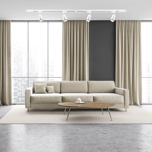 Lampa sufitowa tuba Flower ML0271 do szyny jednofazowej biały chrom