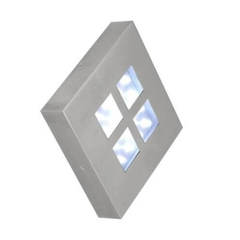 Ścienny kinkiet ledowy ogrodowy 202642 Polux 2W 6500K  metalowy beżowy