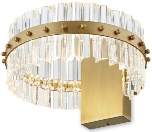 Lampa ścienna Saturnus MSE01040015 glamour crystal złota