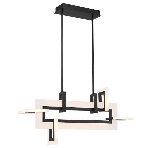 Prostokątna lampa wisząca Inizio QN-INIZIO-LP-S-BK LED 46W 3000K czarny