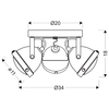 Sufitowa LAMPA rustykalna FRODO 98-71095 Candellux metalowa OPRAWA regulowana plafoniera industrialna rdzawa
