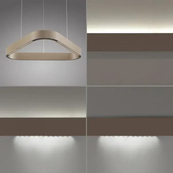 Opuszczana lampa wisząca na pilot Q-STRETTO brązowa 2690-97 2xLED 61W 2200-5000K CCT