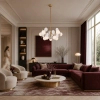 Regulowana lampa wisząca CHIC biała złota ST-DL-2969P-5 10xG9 5W