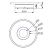 Łazienkowy plafon ASCARI 680810332 Trio LED 28W 3000K IP44 czarny biały