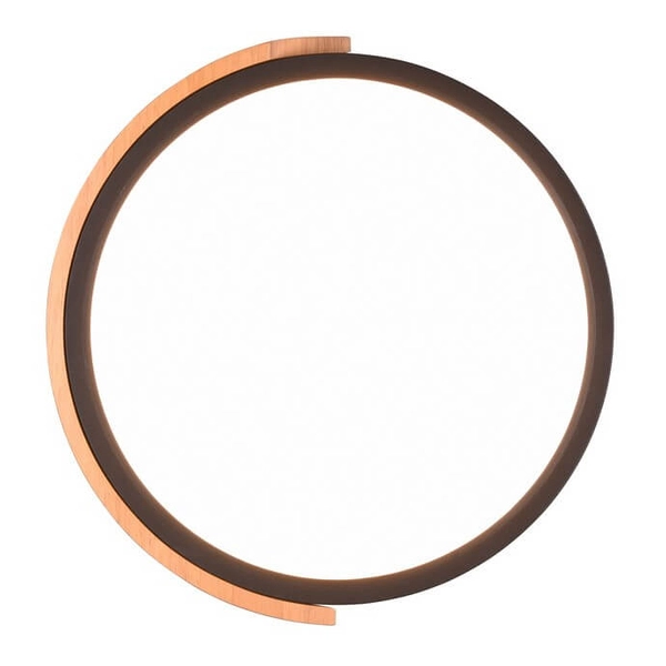 Kuchenny plafon Jano R67201132 LED 20W 3000K okrąg drewniany czarny