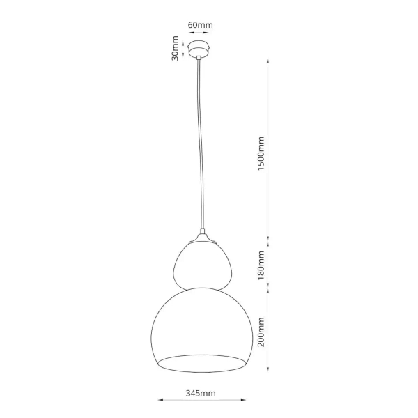 Ceramiczna lampa wisząca Tigali beżowa 5241 1xE27 kopułowa
