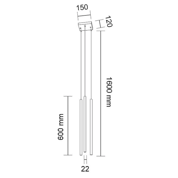 Industrialna LAMPA wisząca KOSAME 7846 Shilo metalowa OPRAWA loftowy ZWIS tuby czarne