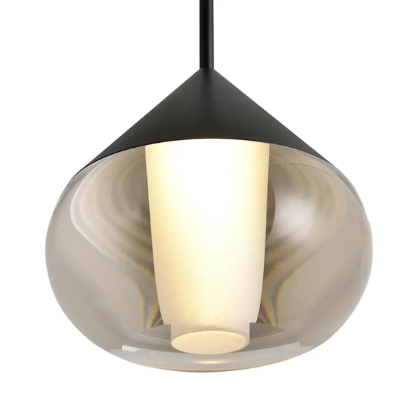 Wisząca lampa LED Suza PL0103-BK Yaskr LED 6W 3000K IP44 czarna