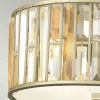 LAMPA sufitowa GEMMA HK-GEMMA-F-SL Elstead HINKLEY metalowa OPRAWA plafon kryształy srebrno złote bursztynowe przezroczyste