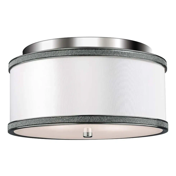 LAMPA sufitowa PAVE FE-PAVE-F-S Elstead FEISS metalowa OPRAWA plafon nikiel polerowany biały