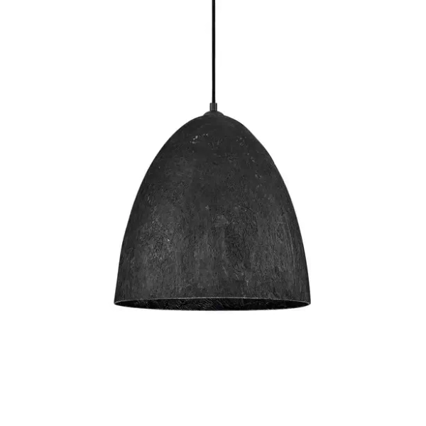 Półokrągła wisząca lampa TALVORA LE45310 jedwabna czarna