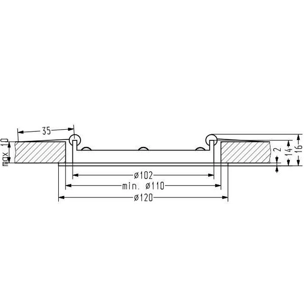 Podstropowa lampa sufitowa LED 3W 6500K okrągły wpust hol