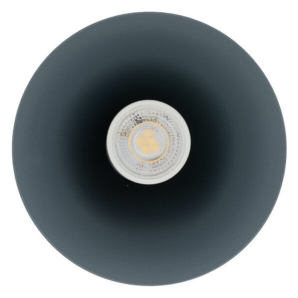 Wisząca lampa stożkowa do salonu ZENITH 11493 szary błękit