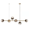 Loftowa lampa wisząca CGDEX Copel szklane kule do salonu mosiądz